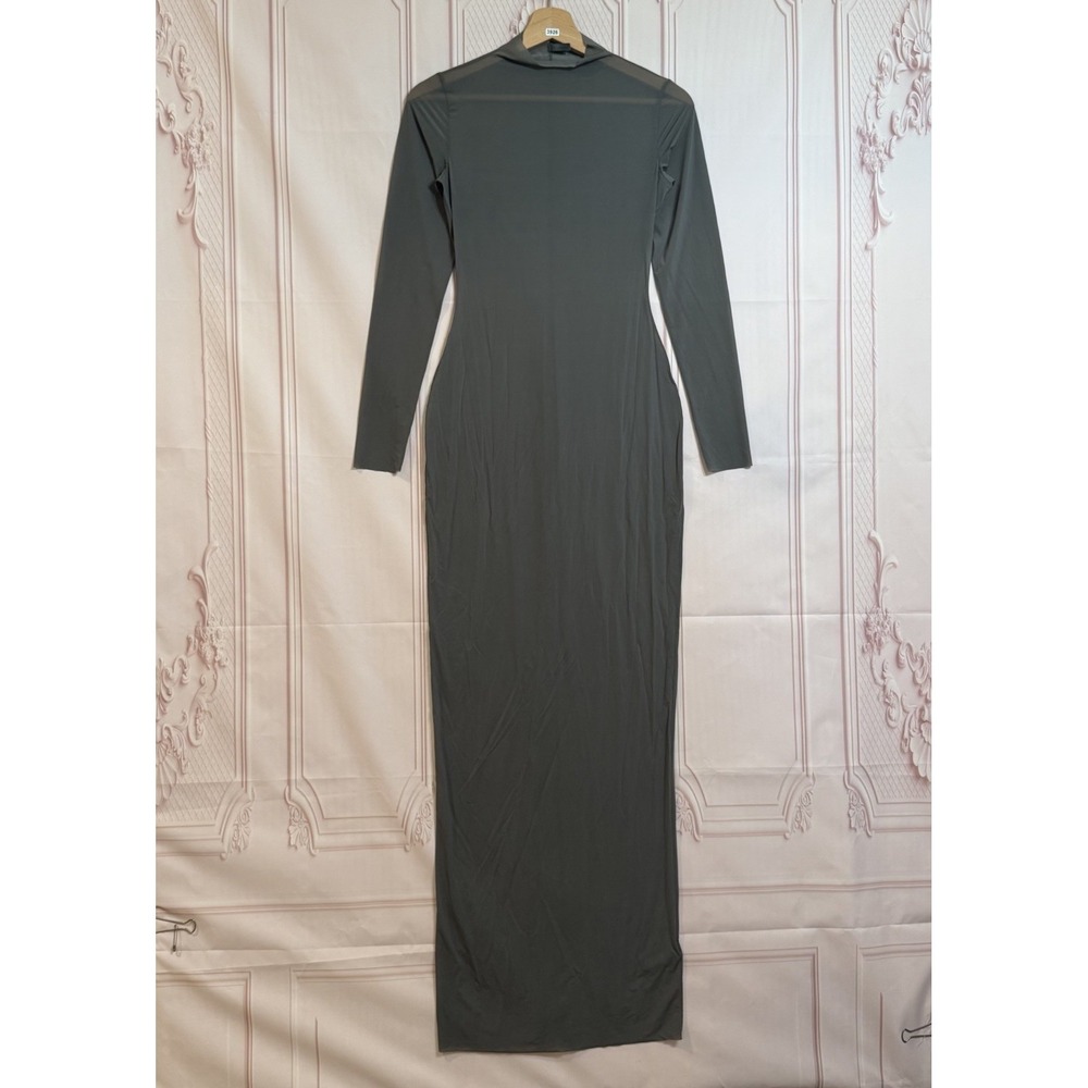 Skims SOLD Sheer Hosiery Mock Neck Long Dress SOLD NWOT